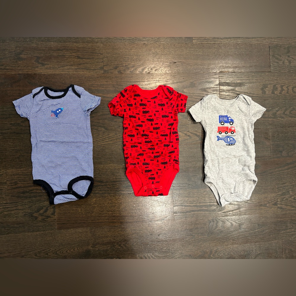 6-12 month boys onesies ALL 3 for one price  excellent condition